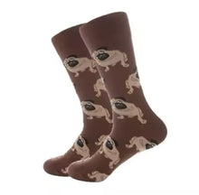 Load image into Gallery viewer, Brown Pug Crazy Socks - Crazy Sock Thursdays
