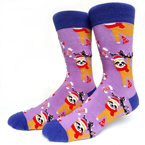 Christmas Sloth Crazy Christmas Socks - Crazy Sock Thursdays