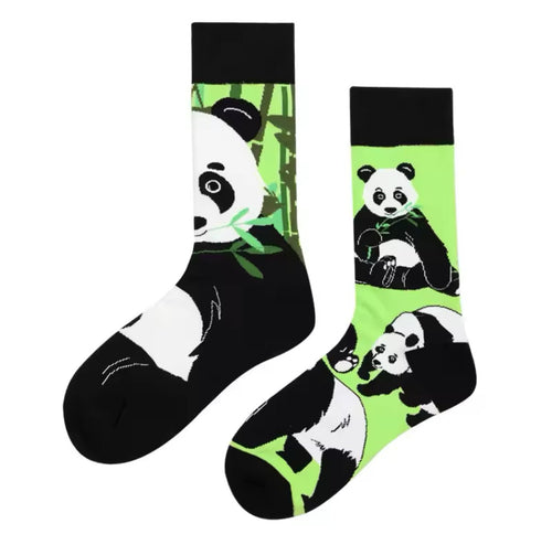 Happy Panda Odd Crazy Socks - Crazy Sock Thursdays