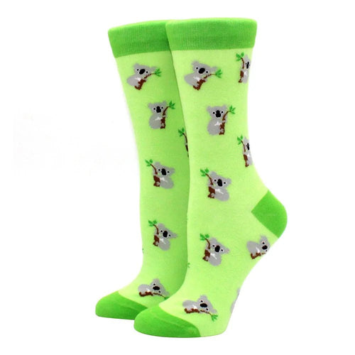 Koalas on Green Crazy Socks - Crazy Sock Thursdays