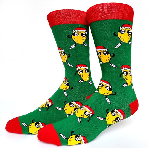 Lemon - Clause Crazy Christmas Socks - Crazy Sock Thursdays